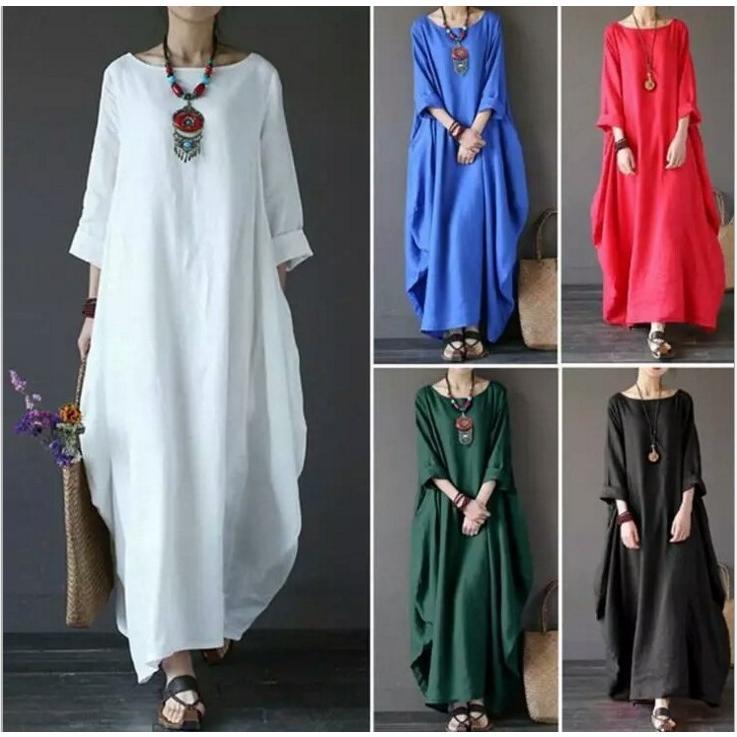 Áo Dài, Phong Cách Văn Học, Dáng Rộng Vừa Vặn, Ngoại Cỡ, Làm Bằng Vải Lanh Bông, Hàng Mới Về Cho Mùa Xuân Hè Năm 2025 1