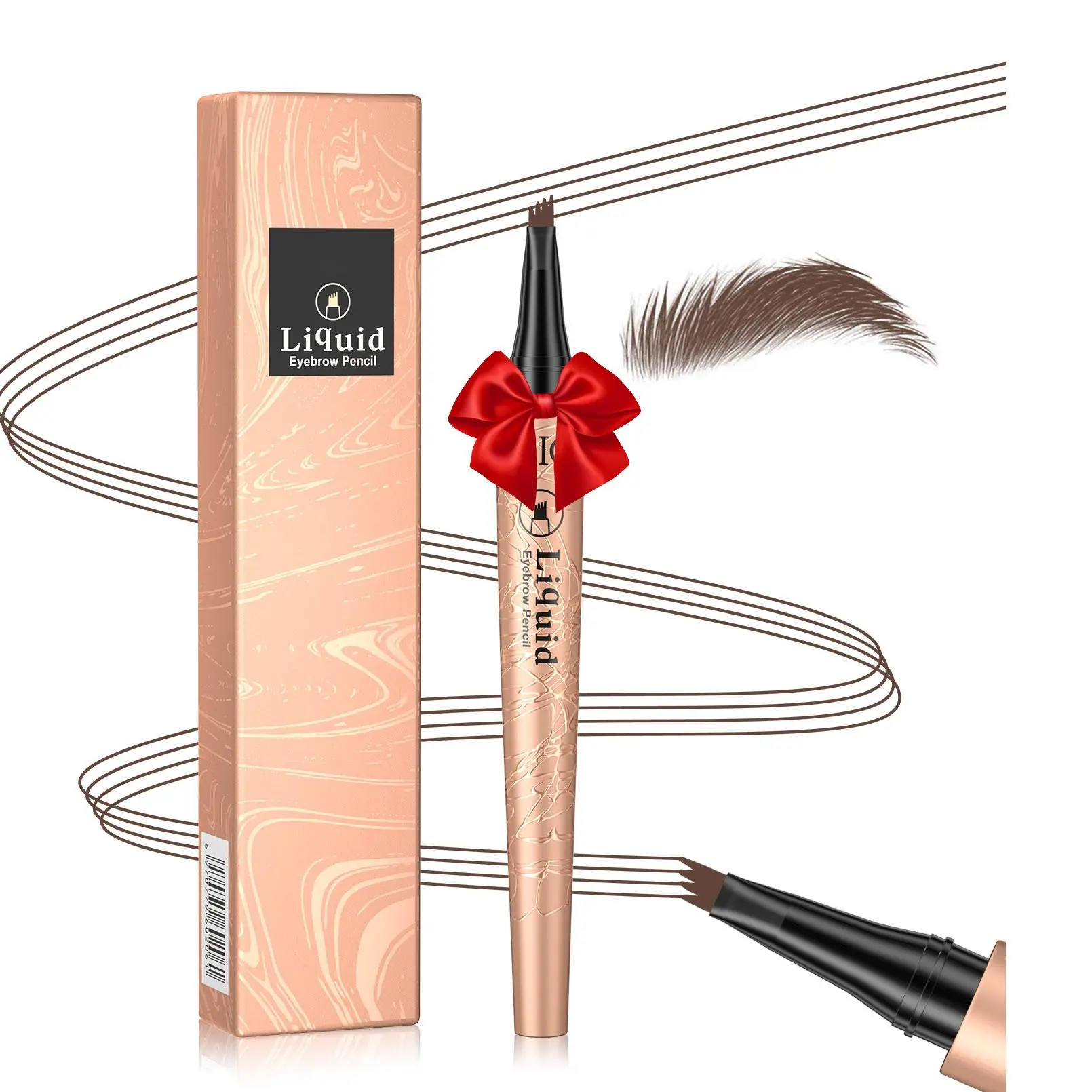 Eyebrow Pencil with Micro-fork Tip Applicator, Long Lasting Eyebrow Pencil, Brow Styling Brush, Eye Brow Makeup Tool, Makeup Accessories, Valentine's Day Gift, Gifts for Girlfriend