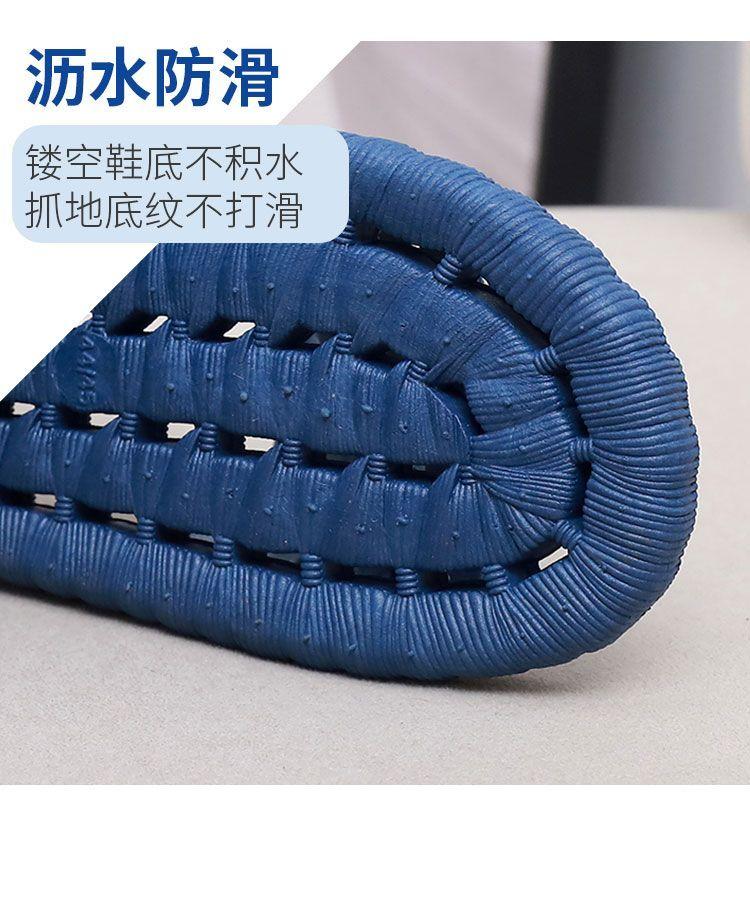 Product Introduction of Dép Đi Trong Phòng Tắm, Thiết Kế Khoét Lỗ Đế Dày, Chống Mùi, Chống Trơn Trượt, Thích Hợp Đi Tắm Và Tắm Khách Sạn, Dành Cho Nam Giới, Bộ Sưu Tập 19k Người 13