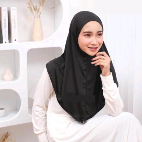 Hijab Instan Jersey Non Pet M/Kerudung Bergo Jersey Non Pet