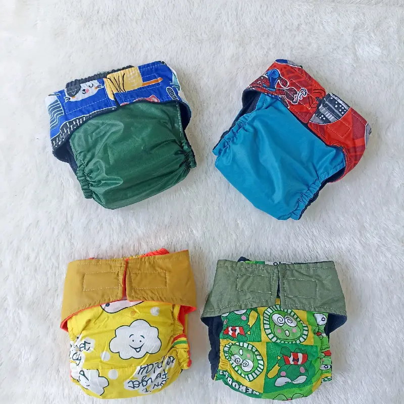 Popok Tipe Perekat Paket 6 Biji, Popok Cuci ulang NewBorn 0-8Bulan Clodi termurah 4