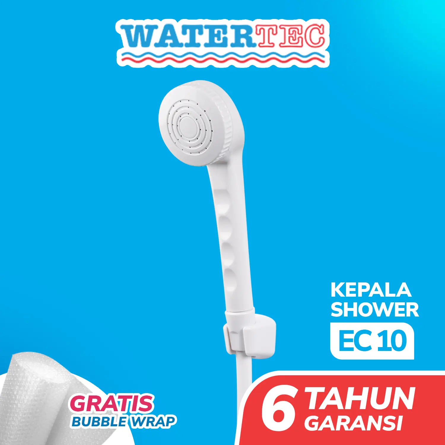 Watertec Keran Hand Shower Dinding Tembok 1/2" (EC10) / Selang dan Kepala Shower / Pancuran Air / Shower Set