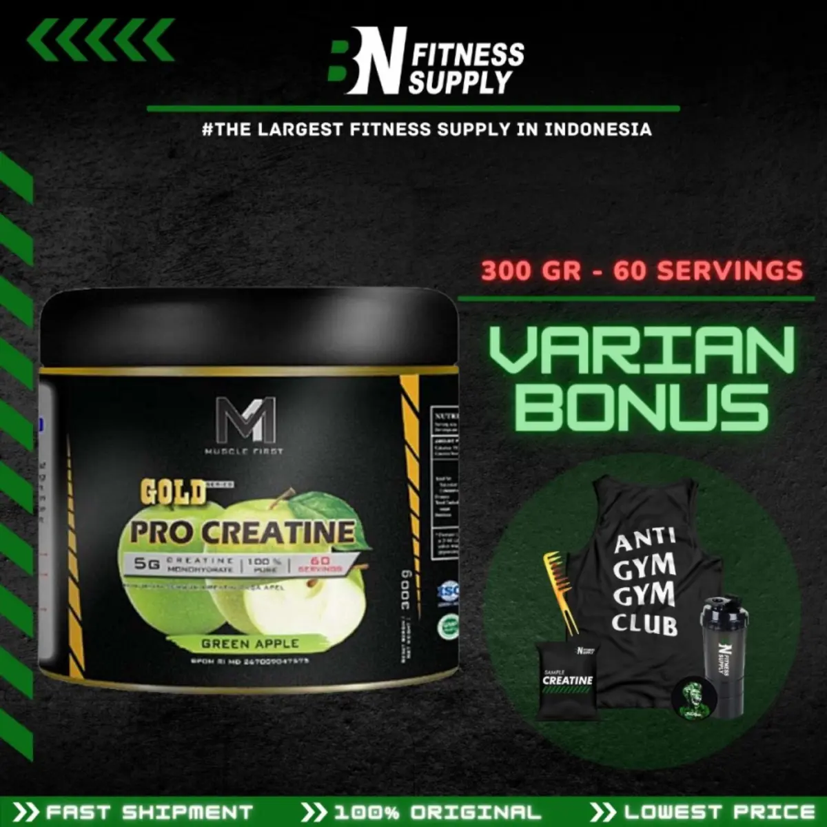 M1 MuscleFirst Muscle First Gold Pro Creatine 60 SERVINGS | 360 GRAM