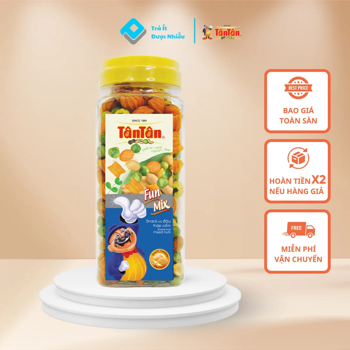 Snack Và Đậu Thập Cẩm FunMix Tân Tân 200g