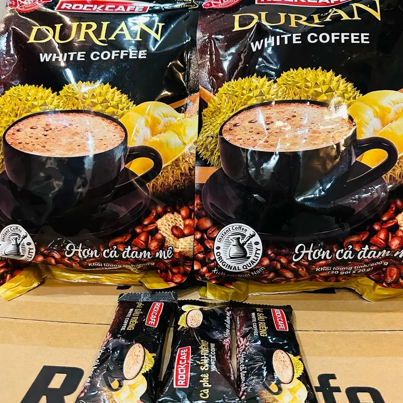 ( 2 TÚI ) CÀ PHÊ SẦU RIÊNG ROCK CAFE 1 túi 30 gói x 20g 0