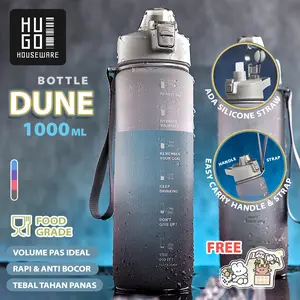 HUGO Botol Air Minum Anak 1 Liter Botol Air Motivasi Premium Anti Bocor BPA FREE