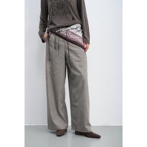 Effortless Elegance with Silk Scarf Detail Pants