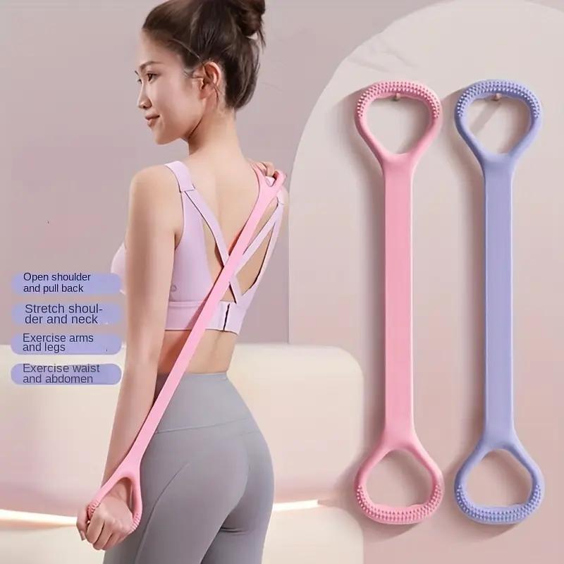 Product Introduction of Silicone 8-shaped Resistance Band, High-strength Elasticity Stretch Band, Sports Wristband for Open Shoulders and Stretch Back 5