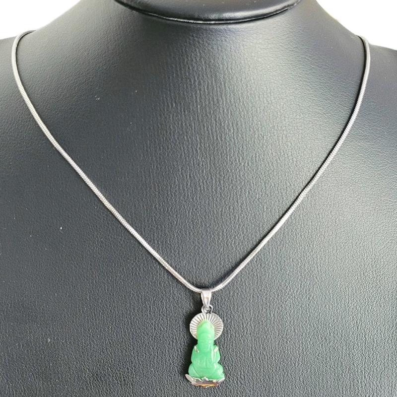 Dây chuyền mì chất liệu inox cao cấp không đen có mặt đá xoằn cực xinh đẹp