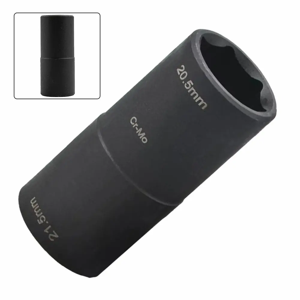 1/2" Drive Deep Sockets Lug Nut Flip Socket 20.5x21.5mm For Ford For Chrysler