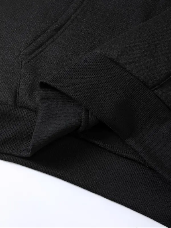 Men's Letter Print Hooded Sweatshirt & Drawstring Waist Sweatpants Two-piece Set, Casual Long Sleeve Hoodie & Pocket Jogger Pants for Fall & Winter, Men's Clothes for Daily Wear 5