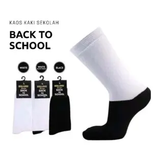 kaos kaki anak sekolah SD SMP  SMA  hitam putih termurah Fashion