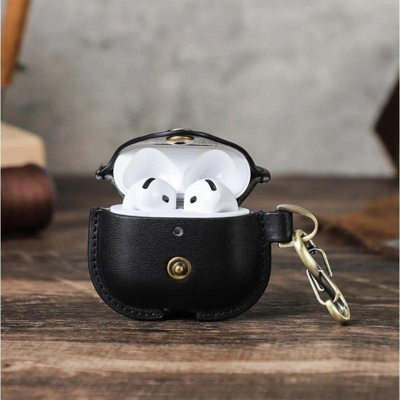 Ốp Airpods 4, Chất Liệu Da, Hộp Đựng Tai Nghe Doanh Nhân, Vỏ Tai Nghe, Vỏ Tai Nghe, Bao Da PU Sang Trọng, Có Móc, Thích Hợp Cho Airpods 4 Phụ Kiện Nghe Nhạc 5