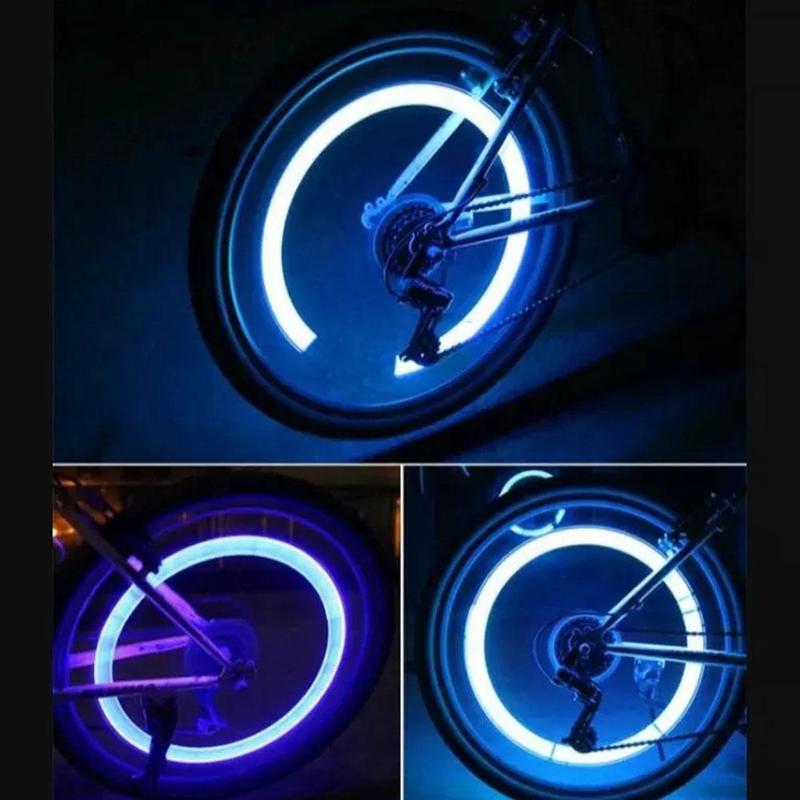 Product Introduction of Mũ Van Lốp Xe Ô Tô, Đèn LED Nhiều Màu Sắc, Bộ 2 Chiếc, Thích Hợp Cho Ô Tô, Xe Máy Và Đạp Xe, Đèn Lồng Nan Hoa, Phụ Kiện Lốp Ô Tô 45