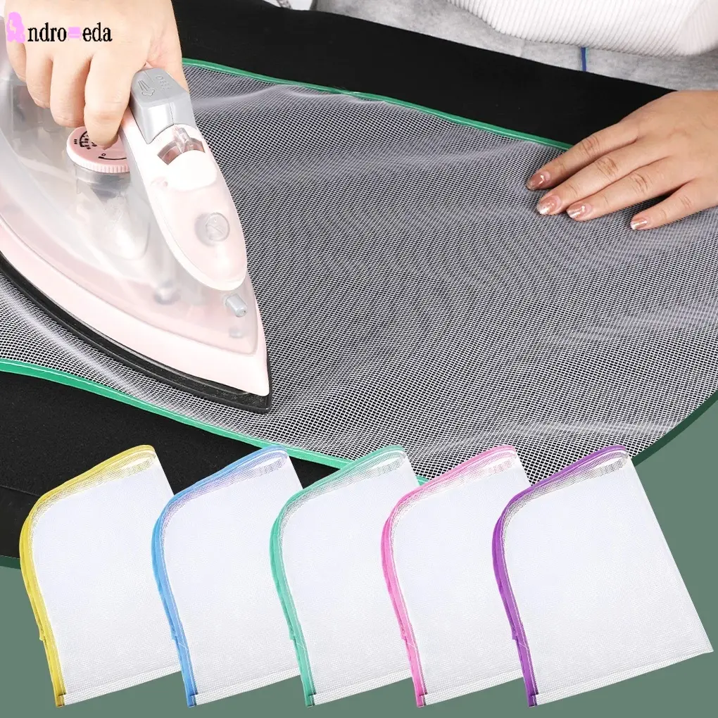 2 Size Ironing Anti-Scorch Heat Insulation Pad Mat High Temperature Resistance Household Protective Mesh Cloth Cover Random Color