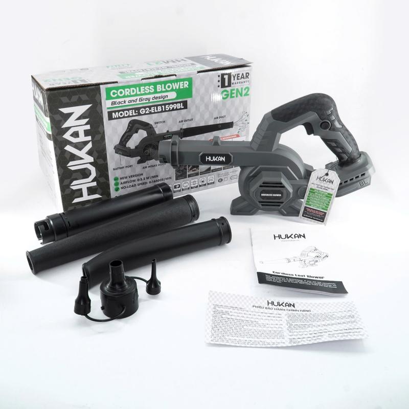 Máy thổi bụi pin HUKAN G2-ELB1599BL, Động cơ Không Chổi Than, Tốc độ không tải 16500 vòng/phút 2