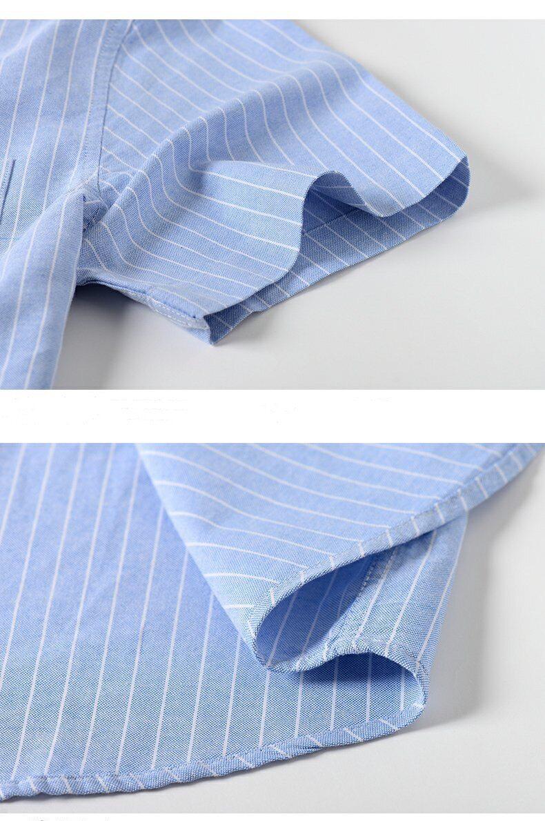 Product Introduction of Thedot Oxford short sleeve shirt. twill fabric is thick, soft, comfortable, durable. 13