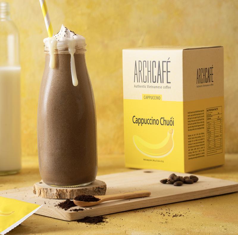 Combo 3 Cappuccino Chuối Archcafe - Cà phê hoà tan (36 gói x 20g) - Coffee, Cafe 2