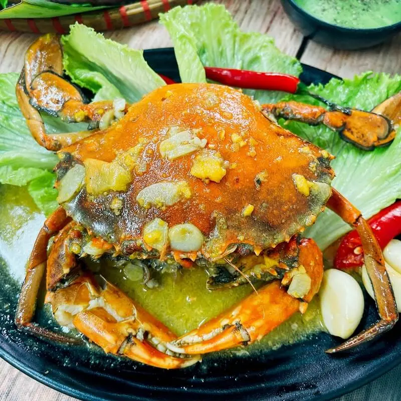 Cua Sốt Bơ Tỏi Nhiều Size. Cam kết chính gốc Cà Mau và tỷ lệ thịt và gạch trong thân cua đạt trên 90%, nếu không đạt shop bù miễn phí con khác  - CUACMU chấm VN  -  bộ  cua bộ  cua