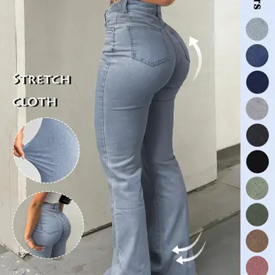 Casual Daily Pocket Lace Up Buttons Loose High Waist Speaker Bottoms Casual Daily Pocket Lace Up Buttons Loose High Waist Speaker Bottoms