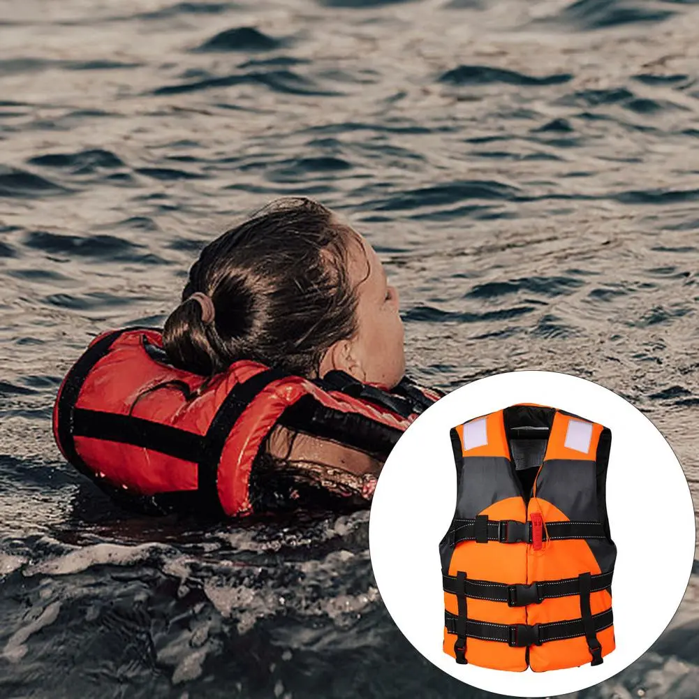 Lightweight Pe Foam Life Vest Stain Resistant Secure Fit Adult Jacket with Adjustable Harness Closures for Water Sports