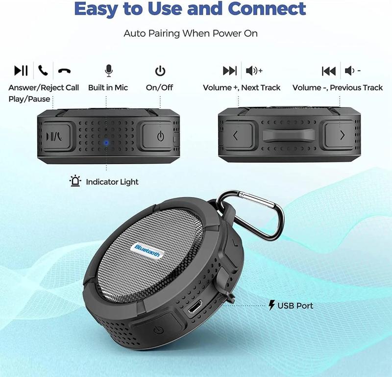 Product Introduction of Water proof mini wireless Bluetooth speaker USB charging with high volume used for mountain climbing cycling tourism 5