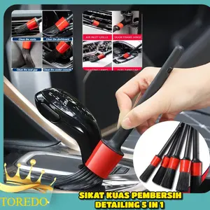 TOREDO Brush Detailing Set 5 in 1 Kuas Sikat Poles Pembersih Interior Mobil