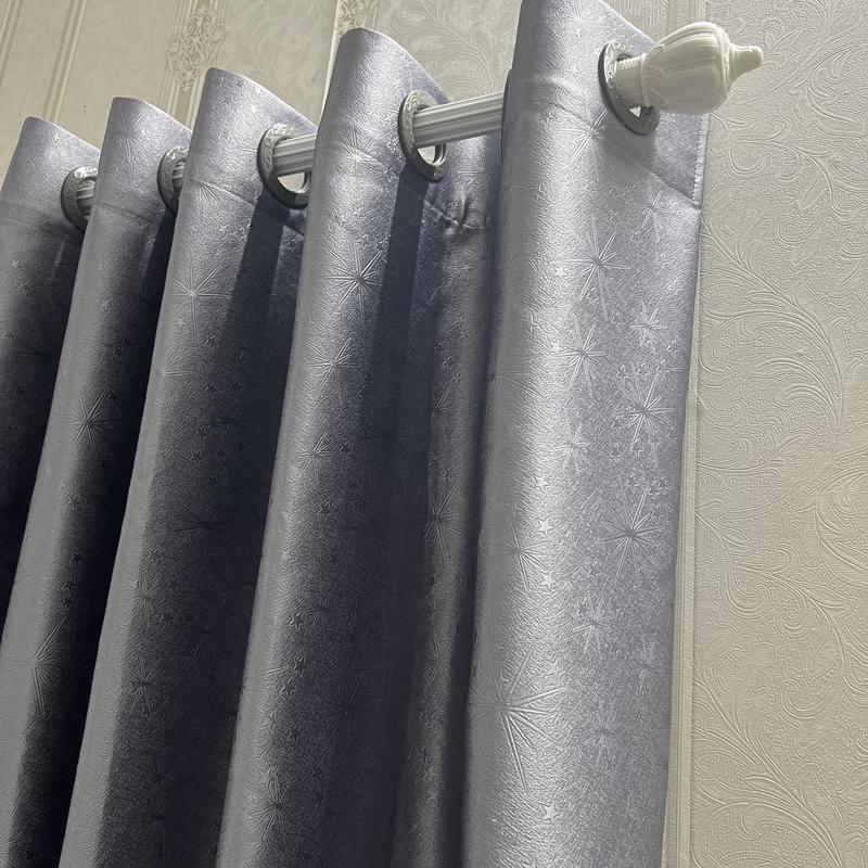 Rèm cửa XÁM MÔN ánh tím (CHUA CÓ THANH TREO)Gấm 3 lớp, chống nắng đến 96% dễ phối màu, sang trọng, độ bền cao, cách âm tốt, rèm cửa sổ, cửa chính, rèm phòng ngủ, che gác, ngăn phòng lạnh