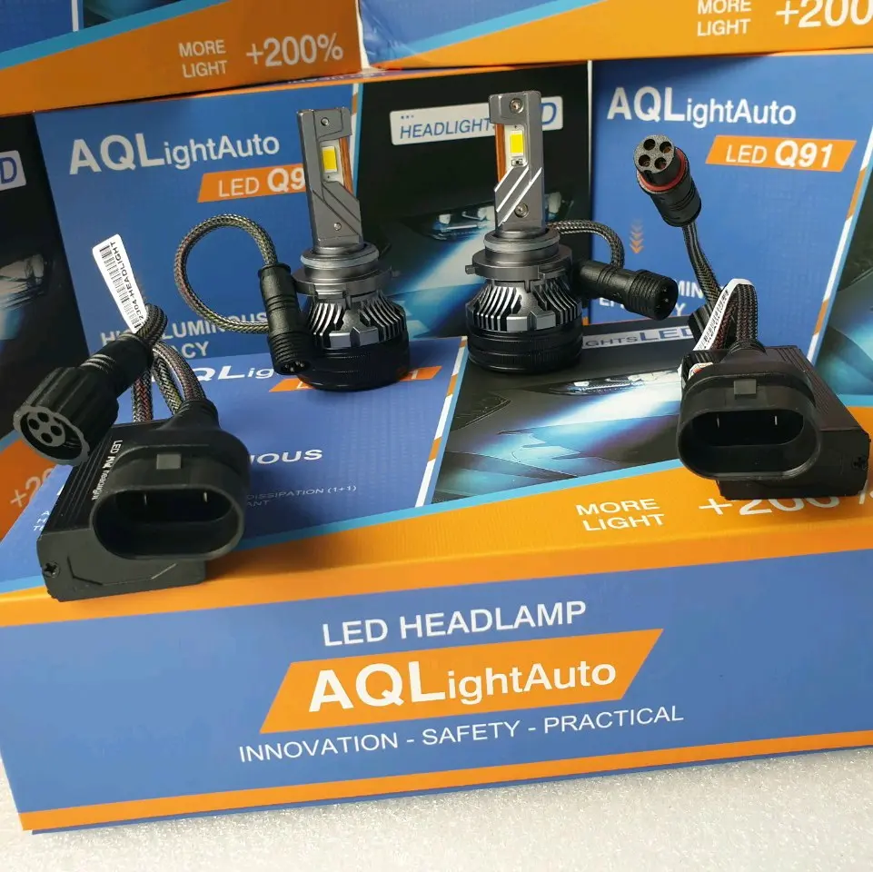 Cặp led q91 ánh sáng trắng nhiệt màu 6000k giá 1 cặp 2 bóng