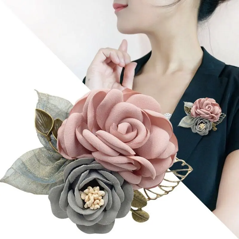 Trâm Cài Hoa, Chất Liệu Vải, Thiết Kế Chuyên Nghiệp, Khóa Khăn Choàng, Đồ Trang Trí Ghim Cài Áo Sweater Và Áo Khoác, Thanh Lịch Women Voi Voan Giày hoa  cài 0