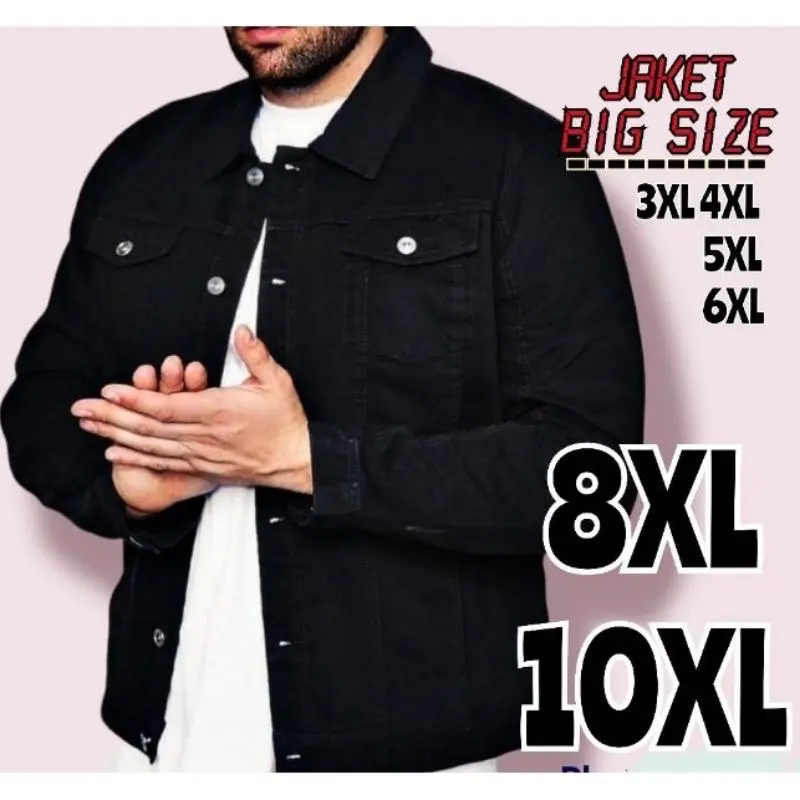 Jaket jeans jumbo big size pria wanita 3 XL 4 XL 5 XL 6 XLDenim 4