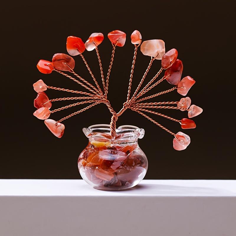 Cây Sỏi Amethyst, Thủ Công, Thiết Kế Thanh Lịch, Có Đế Kính Và Đồ Trang Trí Bằng Dây Điện, Đồ Trang Trí Thực Vật Thu Nhỏ Để Đồ Trang Trí Nhà Cửa, Làm Trang Sức 5