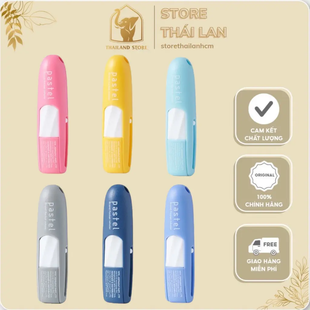 01 Ống Hít Thông Mũi Pastel - Pocket Inhaler – Giảm Nghẹt Mũi, Tạo Cảm Giác Sảng Khoái Tức Thì 🌿