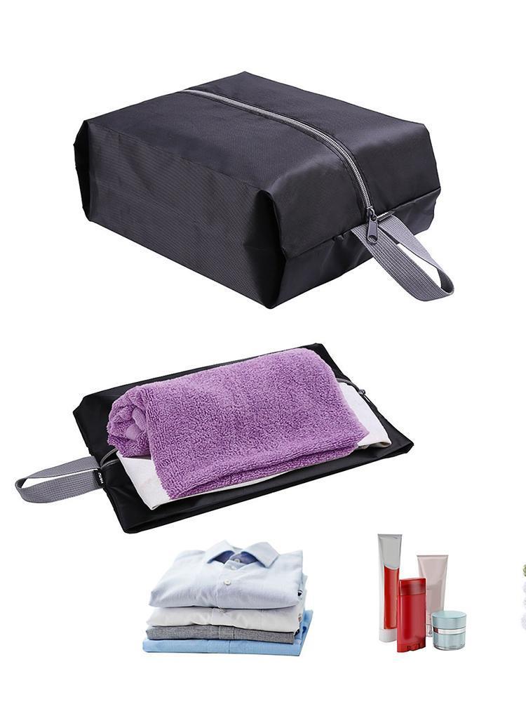 Product Introduction of Travel Shoe Bags Set of Waterproof Nylon with Zipper for Men & Women Black 16