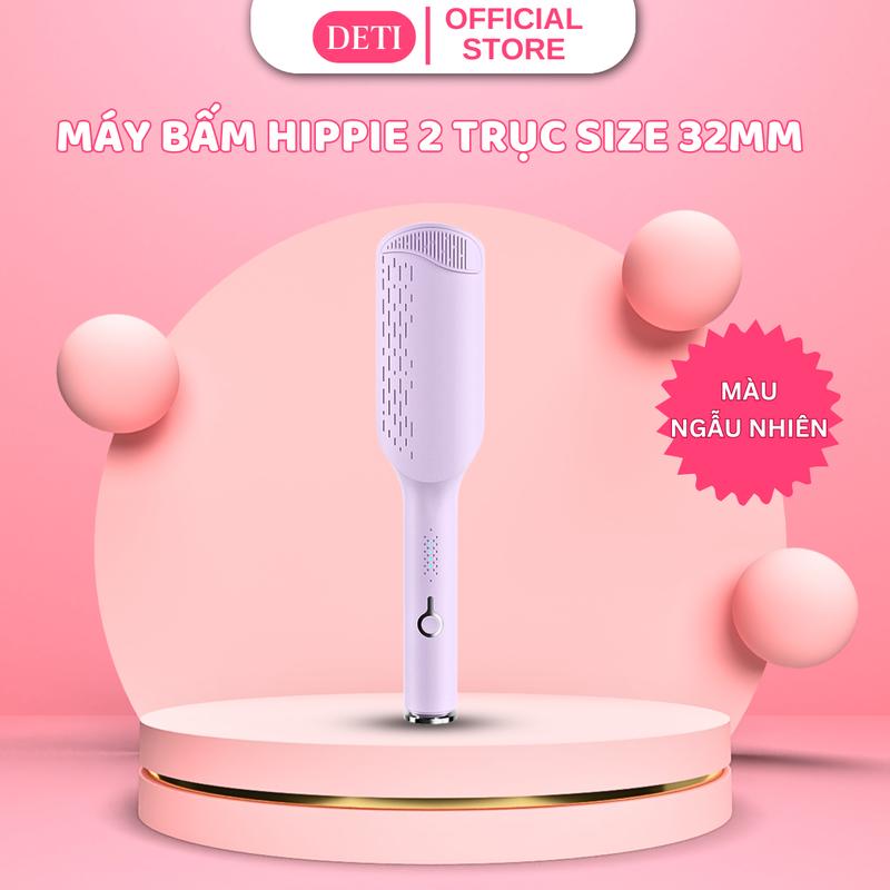 [HIPPIE 32 RÃNH TRÒN] Máy dập xoăn gợn sóng nước 32mm cao cấp phong cách Hàn Quốc - DETI SHOP