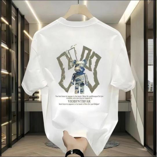 Product Introduction of ANDREA  mùa hè 2024 phong cách mới thời trang đa năng mặc bên trong đen trắng phong cách phương Tây phong cách Hàn Quốc dáng rộng hợp thời trang nam nữ áo thun ngắn tay in hình sinh viên cao cấp 7