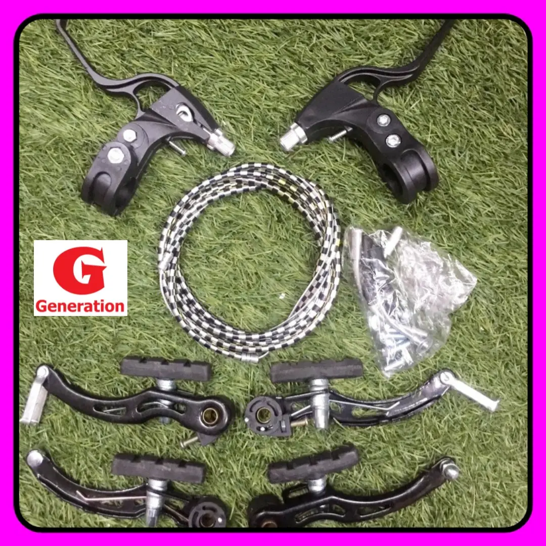Rem Sepeda Set Rem V Brake  Lengkap Depan +  Belakang + Handle  +  Kabel  +  Rem