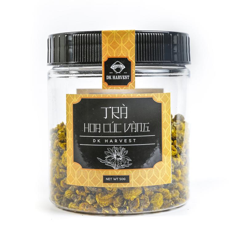 Trà hoa cúc vàng nguyên bông, công nghệ sấy lạnh - hũ 25g