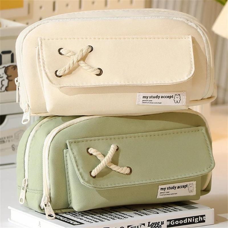 Hộp Đựng Bút Chì, Dung Tích Lớn, 3 Lớp, Túi Đựng Bút Chì, Túi Đựng Bút Cầm Tay, Mỹ Phẩm, Cầm Tay, Thích Hợp Làm Quà Tặng Cho Đồ Dùng Văn Phòng Và Trường Học, Thích Hợp Cho Nữ, Nam Và Thanh Thiếu Niên