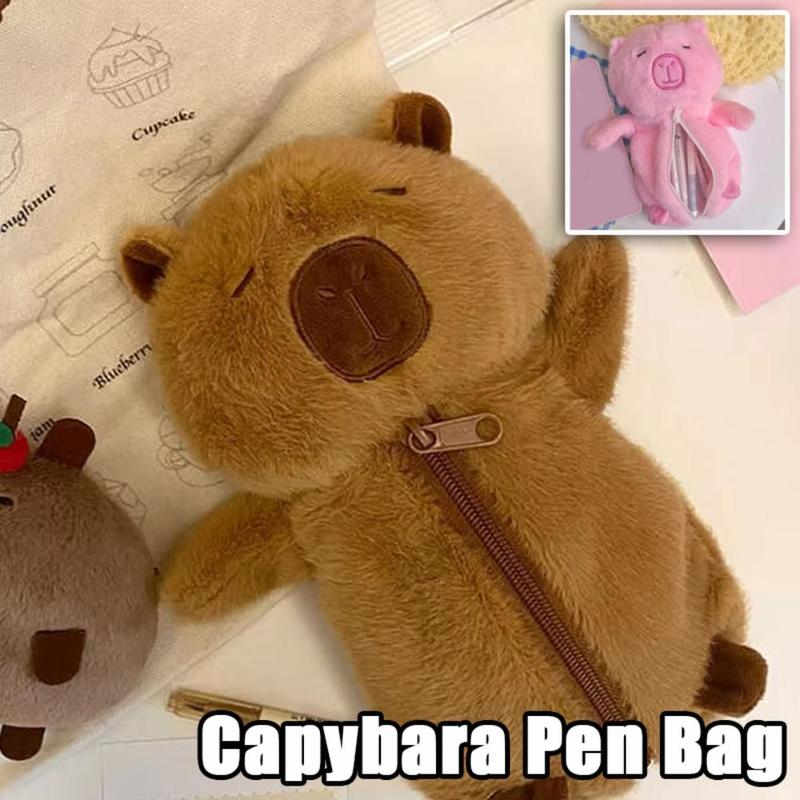 Product Introduction of Creative Plush Pen Bag Large Capacity Multifunctional Pencil Case Capybara Toy Storage Bag Student 18