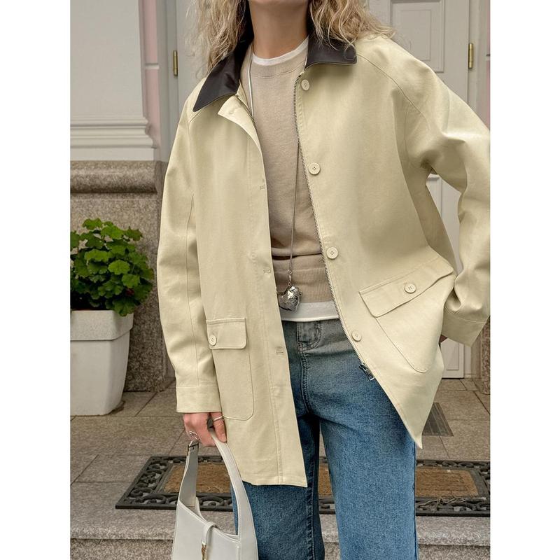 Fashion Pure Color Loose Casual Lapel Warm Coat Fashion Pure Color Loose Casual Lapel Warm Coat