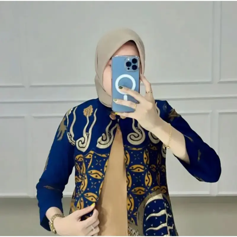 ATASAN BATIK WANITA MODERN BAJU BATIK KANTOR WANITA BATIK NEW BLUS SERAGAMAN 7