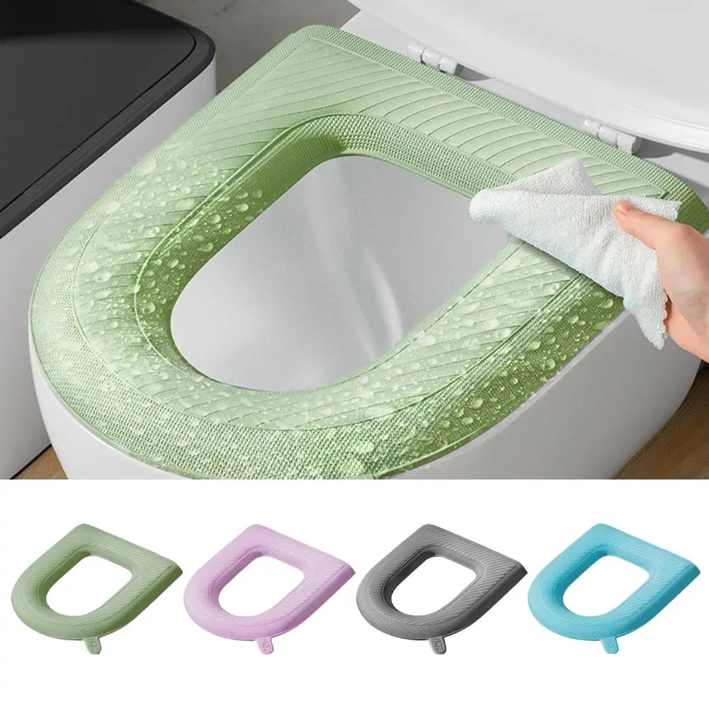 Bọc Bồn Cầu, Không Thấm Nước, Miếng Dán Có Thể Giặt Được, Đệm Xốp, Cho Phòng Tắm, G6L8, Bọc Miếng Dán Bồn Cầu