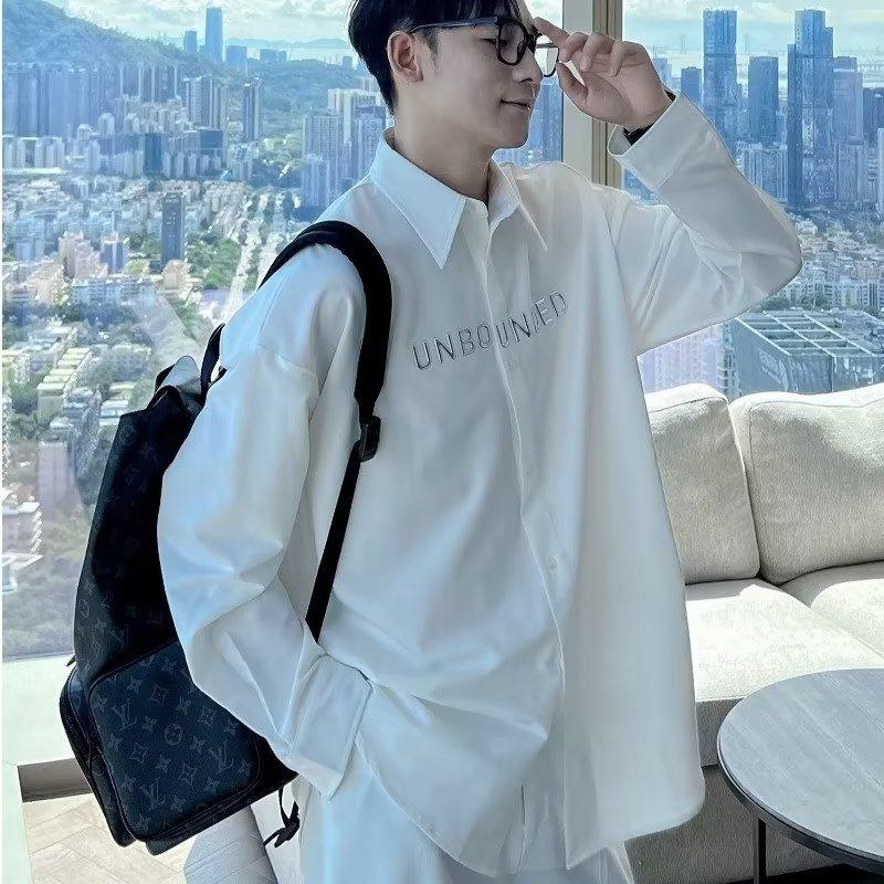 Áo sơ mi nam thêu hoạ tiết UNBO Basic GUSSET MEN SMT01 2