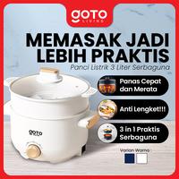Gambar Goto [COD] Oscar Panci Listrik Elektrik Fry Pan 3L Goreng Kukus Serbaguna - NAVY BLUE dari Goto Living Kota Tangerang 1 Tokopedia
