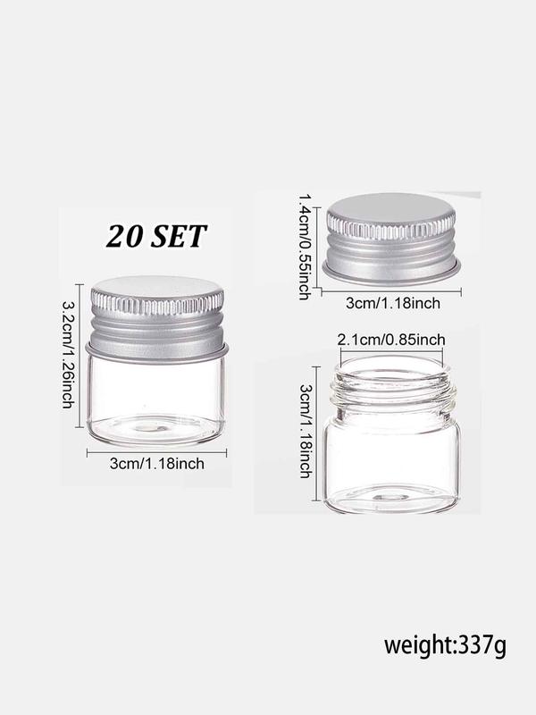 Glass Empty Cosmetic Container, Glass Storage Bottles for Jewelry Making Display 1