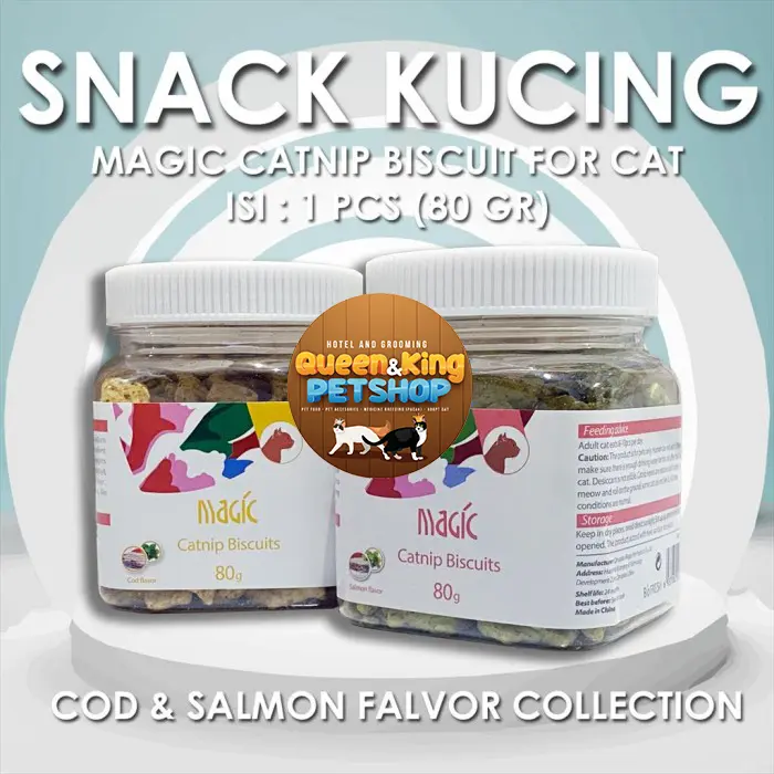 MAGIC Catnip Biscuit Salmon 80g Snack Kucing 0