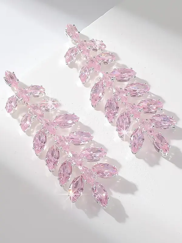 Artificial Crystal Decor Dangle Earrings, Elegant Jewelry for Women for Party, Daily Decor, Trendy All-match & Exquisite Jewelry for Birthday Gift 2