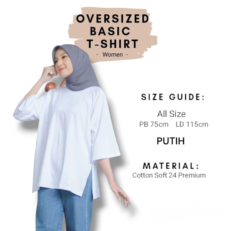 PAKET HEMAT 3 PCS 100AN ,KAOS WANITA OVERSIZE LENGAN 7/8 Katun Polos Lembut Nyaman Soft Atasan Panjang 3