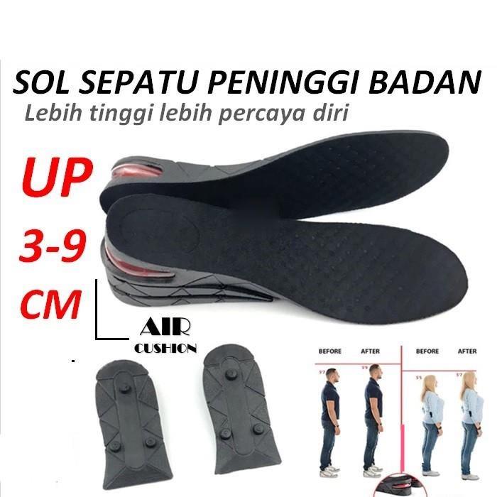 Sol Sepatu Penambah Tinggi Badan Air Cushion Insole Adjustable Height ...